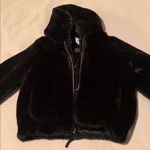 Faux fur black jacket